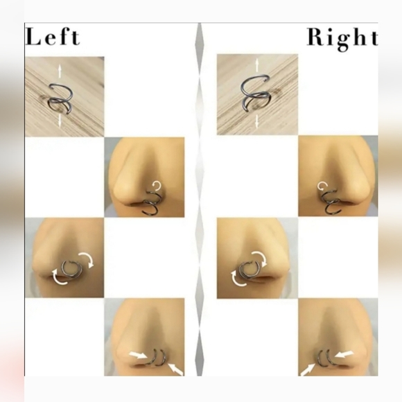 Spiral nose ring hoop💜 - Picture 7 of 8